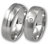 Linden Trauringe / Eheringe Regendsorf mit Diamant W/si, 0.02 ct. - 086/087